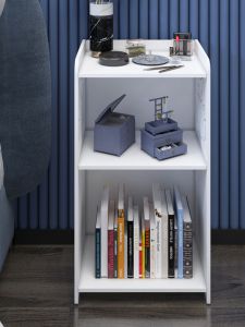 Modern Minimalist Bedroom Bedside Storage Rack Nordic Style Bathroom Mini Organizer Plastic Floor-standing Utility Shelf