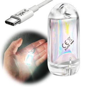 Ultra-Light Mini LED Flashlight Keychain USB Rechargeable Handheld Lamp Outdoor Camping Travel Lighting Tool Compact Size