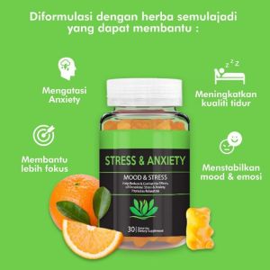 Sleepy Gummies Supplement Insomnia Stress Anxiety Gummies Original HQ | Tidur Malam |