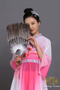 [Hàng Thủ Công Cao Cấp] Quạt Lông Ngỗng Gia Cát Lượng Cán Gỗ Khắc Bát Quái Phong Thủy Quạt Khổng Minh - Pháp Tâm