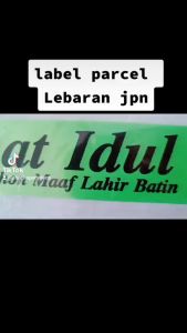 Pita PARCEL LEBARAN IDUL FITRI 50x4 cm / Label Parsel Sablon isi 10 pc