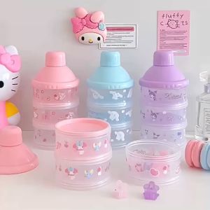 【HOORAY】3 Layer Milk Storage Milk Powder Box Portable Dispenser Toddle Snacks Container For Baby #BK0030#
