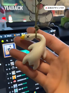 Colorful Roasting Duck Pendant Creative Gift Change Color under UV Light Resin Material Keychain for Friends Festive Supplies