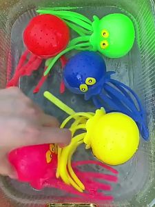 Absorbent octopus childrens bath beach water toy swimming pool octopus pinch music baby water toy
