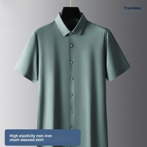 Romon White Shirt Men Long Sleeves Business Spring Formal Wear Non-Ironing Work Short Sleeve Shirt Mens Wedding Parka