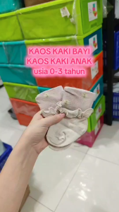 ET13 Kaos kaki anak bayi & batita perempuan girly model ruffle korean style cute umur 0-3 tahun motif bunga - Newborn baby girl socks cotton premium