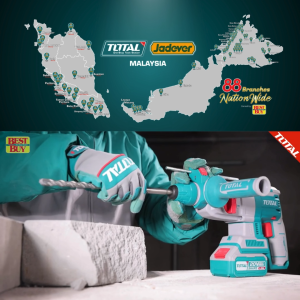 TOTAL Tools (New Design) 20V ∅22mm Cordless Rotary Hammer (Full Set with 2 Pcs 20V 4.0Ah Li-ion Battery pack)  - TRHLI212282