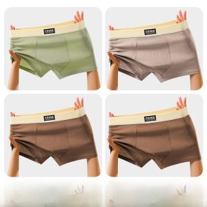 Miiow | Mens Antibacterial Breathable Pure Cotton Boxer Shorts Mid Waist Simple Style Summer Collection Youth Plus Size Briefs