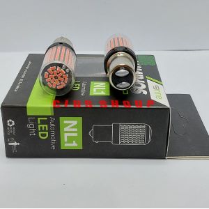 SEPASANG LAMPU STOP REM S25 144 LED MERAH MODE REDUP TERANG NO KEDIP SUPER BRIGHT LUMINOS NINE UNTUK LAMPU STOP REM MOTOR DAN MOBIL