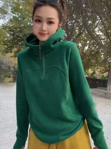 Fashionable Double-Sided Hoodie Womens Autumn Winter Zipper Design Popular Casual Comfortable Loose Fit Long Sleeve Sweatshirt