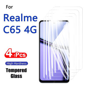 1-4PCS Screen Protector For Realme C65 C 65 4G HD Tempered Glass Crystal 9H High Aluminum Anti Scratch Case Friendly Fingerprint