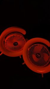 Kipas Angin F13 Lampu Warna Warni Meja Dekstop Fan Portable
