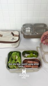 Huggy Baby Bento Box 800ml - Kotak Bekal Makan Anak