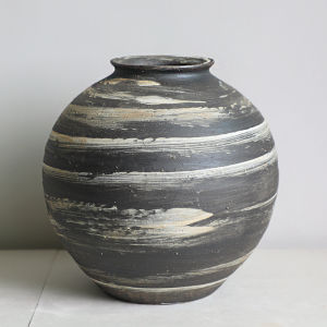 Zen Style Retro Earthenware Flower Vase for Home Decoration