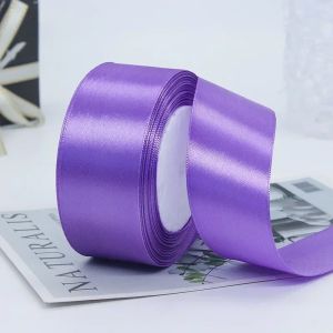 25Yards 4CM Wedding Ribbons Colored Satin Ribbons DIY Handmade Floral Bouquet Party Home Decorative White Red Green Blue Ribbons