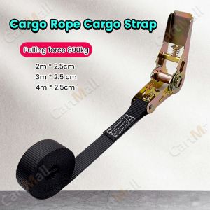 Black Heavy Duty Cargo Lashing Ratchet Cam Strap Buckle Tie Down Belt 2.5cm Width