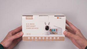 MOES | MOES Smart WiFi Pet Baby Camera with 4.5 Inch LCD Monitor PTZ Auto Tracking Surveillance Video Nanny Cam Temperature Alarm