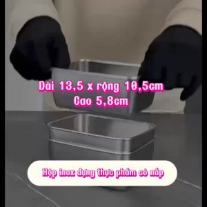 INOX 304 Hộp Trữ Thức Ăn Nhỏ Gọn Nắp Trong Suốt Mang Cơm Đi Làm Tiện Lợi
