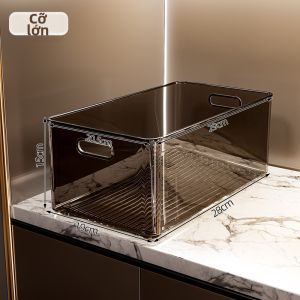 Hộp Lưu Trữ Trong Suốt Đựng Đồ Lỉnh Kỉnh và Snacks Hình Chữ Nhật Nhựa Acrylic
