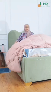 Divan Avella Aesthetic Beludru Sandaran Kasur Modern / Set Divan Kasur Beludru