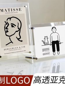 Double-Sided Acrylic Photo Frame Stand 6x7 Inches 7 Postcards Display Holder 8 Photos A4 Small Desktop Decorations