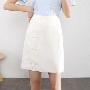 New Chinese Style High Waist A-Line Mini Skirt Womens Fashion Spring Summer Autumn Floral Embroidery Bodycon Short Skirt