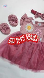 BABY BELL Dress Bayi Perempuan usia 3 - 9 Bulan Dress Ulang Tahun Anak Perempuan