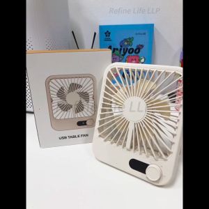 2 in 1 Lightweight Portable Rechargeable Desktop Fan / Travel Friendly Super Compact Table Fan / Low noise USB Fan