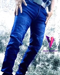 Celana Panjang Jeans Pria Motif Pecah Beling Melar Pensil