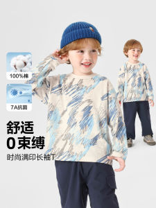 RightEuro Boys Long Sleeve Cotton T-Shirt Pure Cotton Base Layer Shirt Autumn Wear Childrens Clothing Baby Kids Tops
