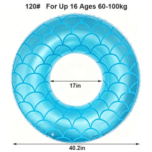 Rooxin | Mermaid Swimming Ring Inflatable Pool Float Swim Tube Adults Swimming Circle Pool Accessory Summer Water Sports Swim Float