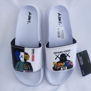 sandal slop putih pria wanita