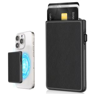MagSafe Mobile Phone Wallet Slim Automatic Pop Up Card Holder Plastic Compatible Phone Wallets Case for Iphone 14 15 16 Samsung