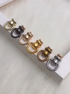 epeach Stud Screw D Ring Alloy Buckle | Handbag Bag Purse Leather Connector | Chain Strap Connector Nail Rivets E0078