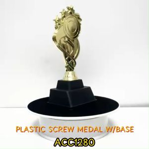 Plastic Trophy ACC1280 Screw Medal (Hadiah Sukan Sekolah Dan Anugerah Cemerlang) Piala Cenderahati.