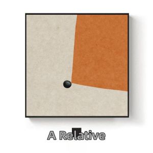 Modern Minimalist Abstract Orange Decorative Wall Art