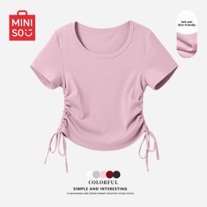 Miniso | Fashionable Burgundy T-Shirt