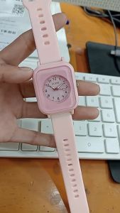 JAM TANGAN WANITA DEWASA TERBARU KOTAK TALI KARET TERMURAH QK-78532