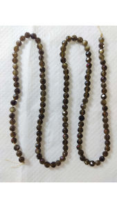 金曜石水晶刻面半成品 gold obsidian crystal diy strand faceted 3mm