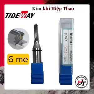 Mũi phay CNC cắt gỗ 6 me dao phay 4 cánh khía thẳng 6mm TCT Tideway MCCNC-TW6C