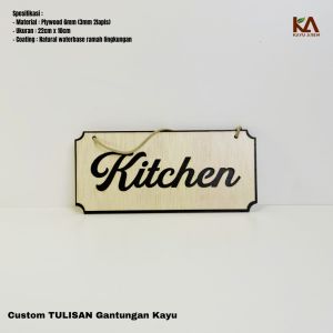 Sign Kitchen Model Gantung / Papan Tulisan Untuk Hotel Villa Rumah