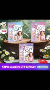 【SG Ready Stock】Premium 48pcs Jewelry DIY Gift Toy Set★Stick-On Nails➕Hair Clip➕Bracelet✅Christmas/Birthday Gift/Present✅