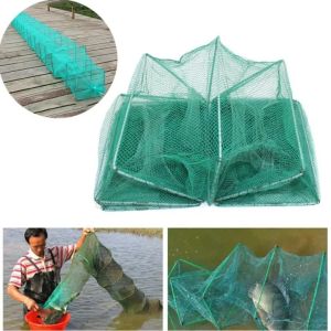【Ready Stock】3.7M/5M Portable Automatic Folding Umbrella Trap Type Fishing Net Crab Crayfish Lobster Catcher Live Trap Fish Net Eel Prawn Shrimp Bait Shrimp and Crab Bait Trap Net Cage