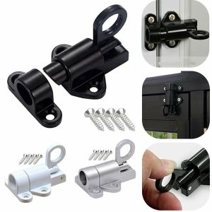 Automatic Spring Loaded Latch Gate Pull Bolt Security Aluminum Alloy Self Closing Lock Bolt Latches with Mounting Screws High Quality