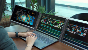 【SG Local Warehouse】ZSCMALL 14"/15.6" 16" Dual Screen Extender 1080P/2K Portable Monitor ，Optimized for MacBook IPS Triple Monitor for 14-16" Laptops with USB-C Port for Windows/ Macbook air/Macbook pro【Delivered Whinin 72 Hours】
