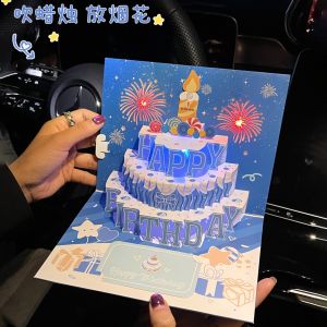 Thiệp Chúc Sinh Nhật 3D Xếp Ly Sáng Tạo DIY Đẹp Tặng Bạn Gái Cặp Đôi Tình Yêu Quà Tặng Tinh Tế Trái Tim Bé Gái Bánh Sinh Nhật Thiệp Nhạc Nhỏ Viết Lời Chúc