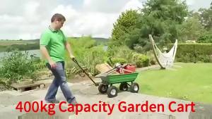 DEKES 75L Garden Dump Cart Wheelbarrow 400kg Tilt Tipping Trolley Allotment Trailer