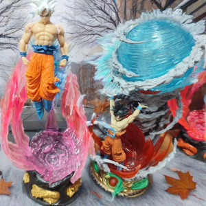Bandai | 2pcs New Dragon Ball Son Goku 25cm Figure Ultra Instinct Super Saiyan Figurine Statue Pvc Statue Model Ornament Collection Gift