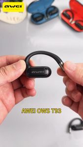 Awei T93 OWS Wireless Earbuds Open Ear Headphone ENC Noise Reduction Ear-Hook Sport Earphone Awei Bluetooth Earbuds