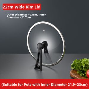 Heat-Resistant Tempered Glass Frying Pan Lid 32cm